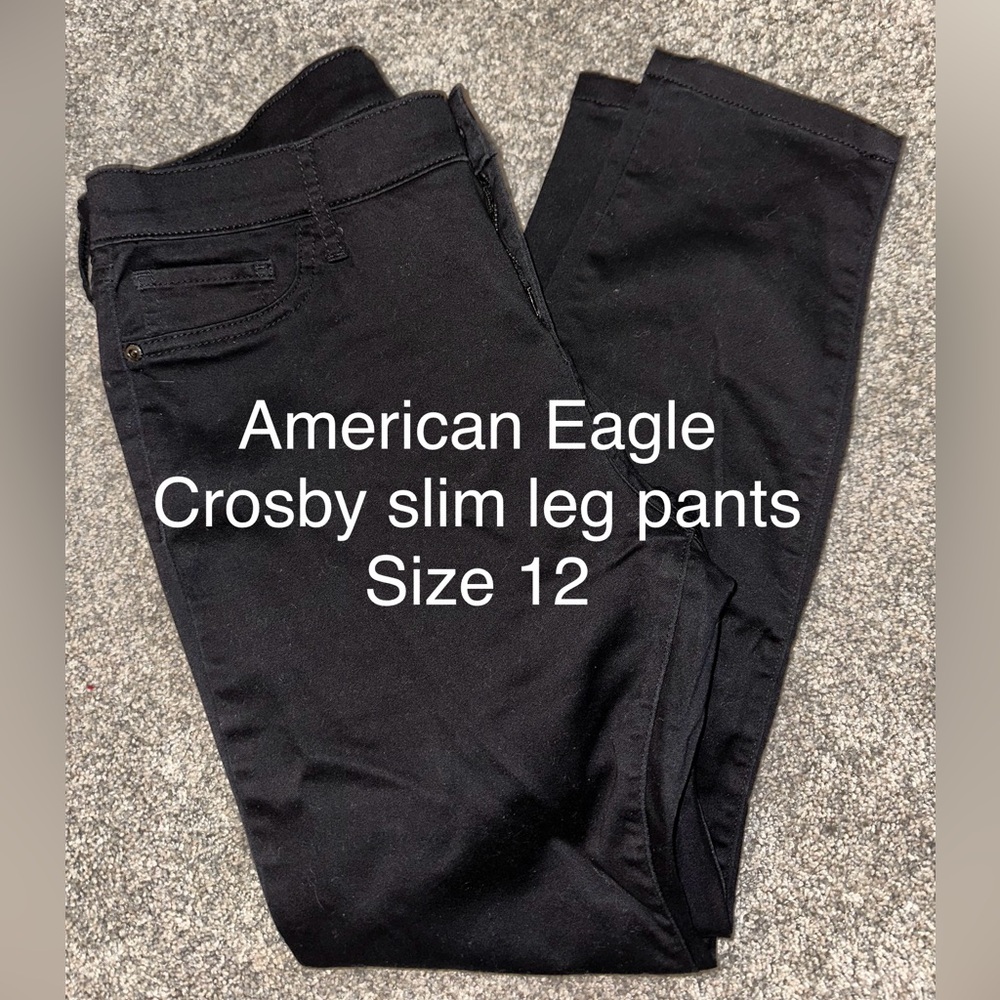 American Eagle Black Slim Leg Pants